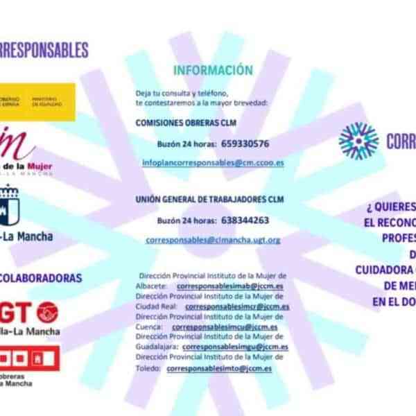 Convocatoria para acceso a las bolsas de cuidado profesional en el domicilio del Plan de Corresponsables en Puertollano