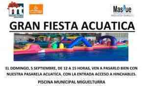 “Gran fiesta acuática” en la piscina municipal de Miguelturra el 5 de septiembre