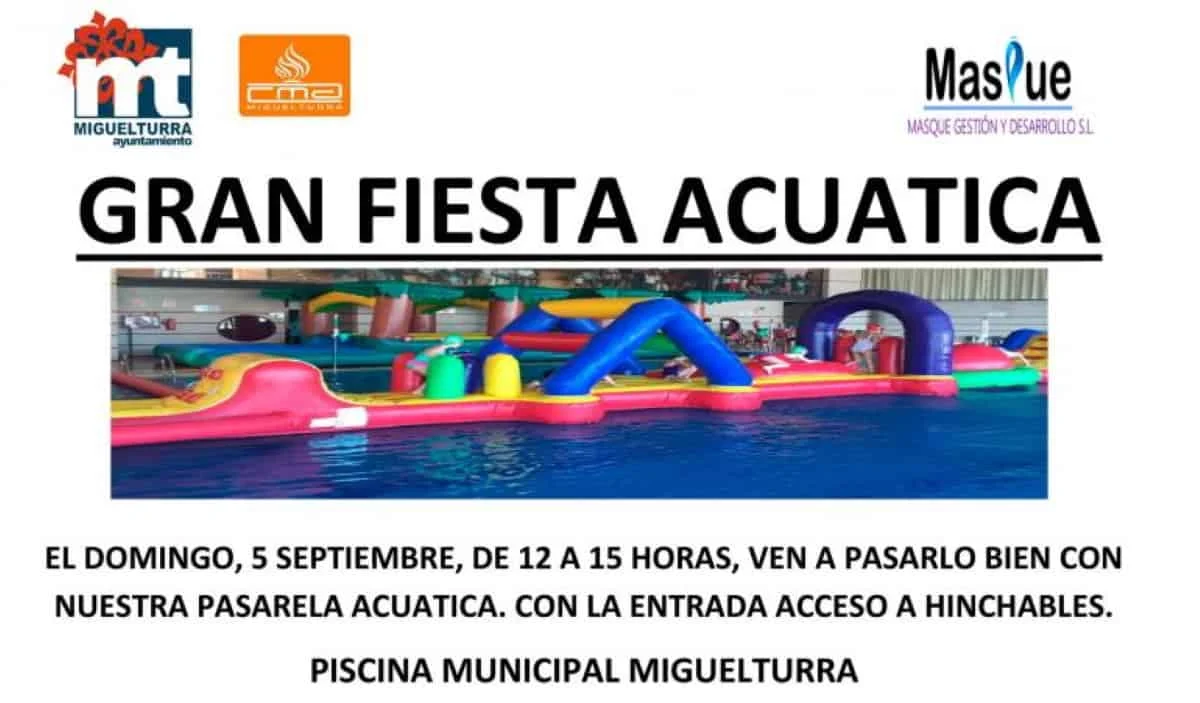“Gran fiesta acuática” en la piscina municipal de Miguelturra el 5 de septiembre