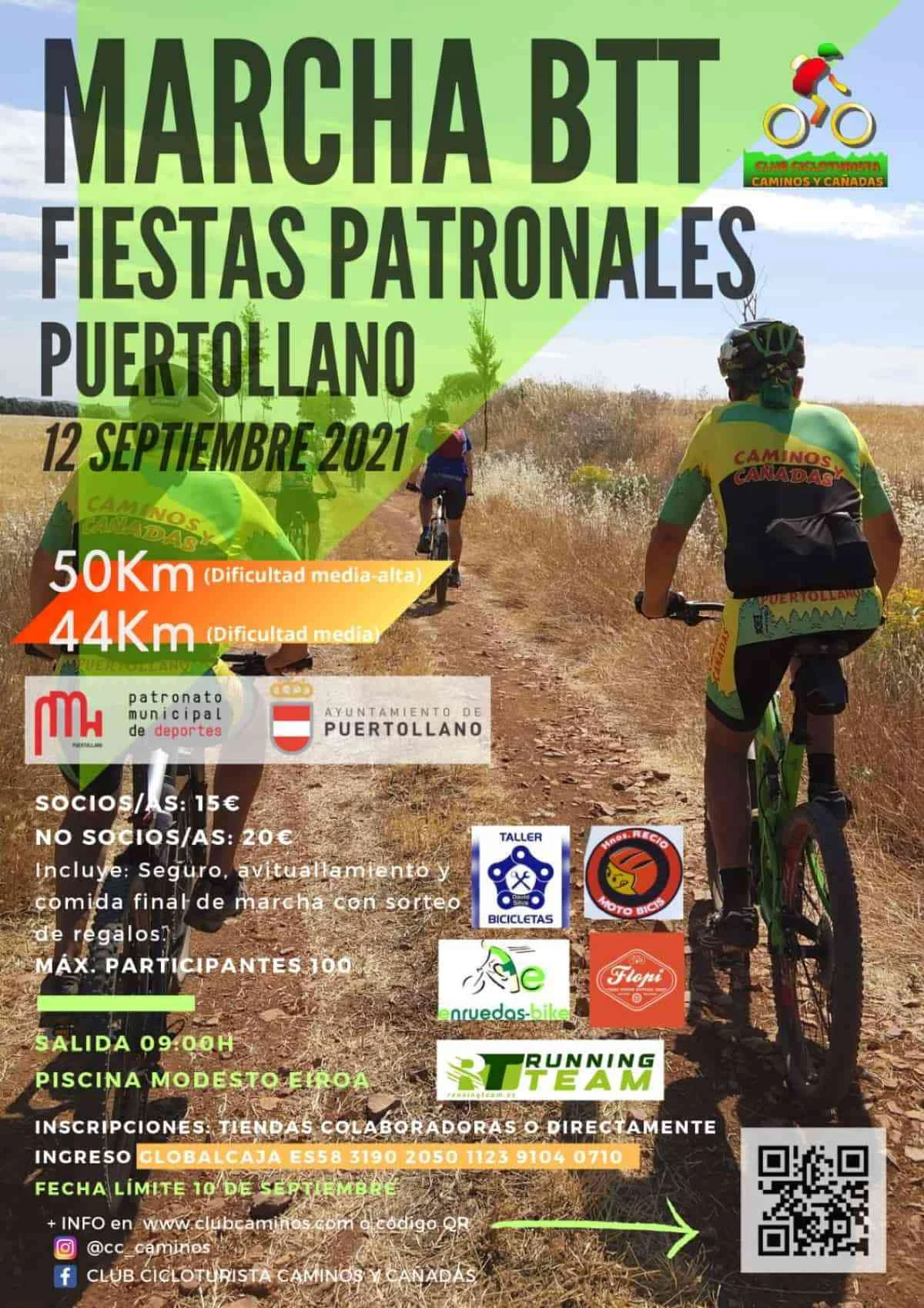 Marcha BTT este domingo 12 de septiembre con motivo de las fiestas patronales de Puertollano