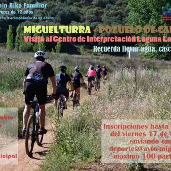 Ruta Mountain Biker familiar de Miguelturra a Pozuelo de Calatrava y visita a la Laguna «La Inesperada»