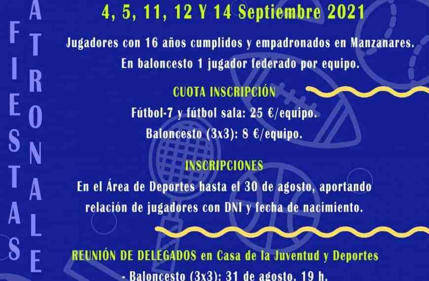 Deporte amateur regresa a Manzanares en celebración de las fiestas patronales