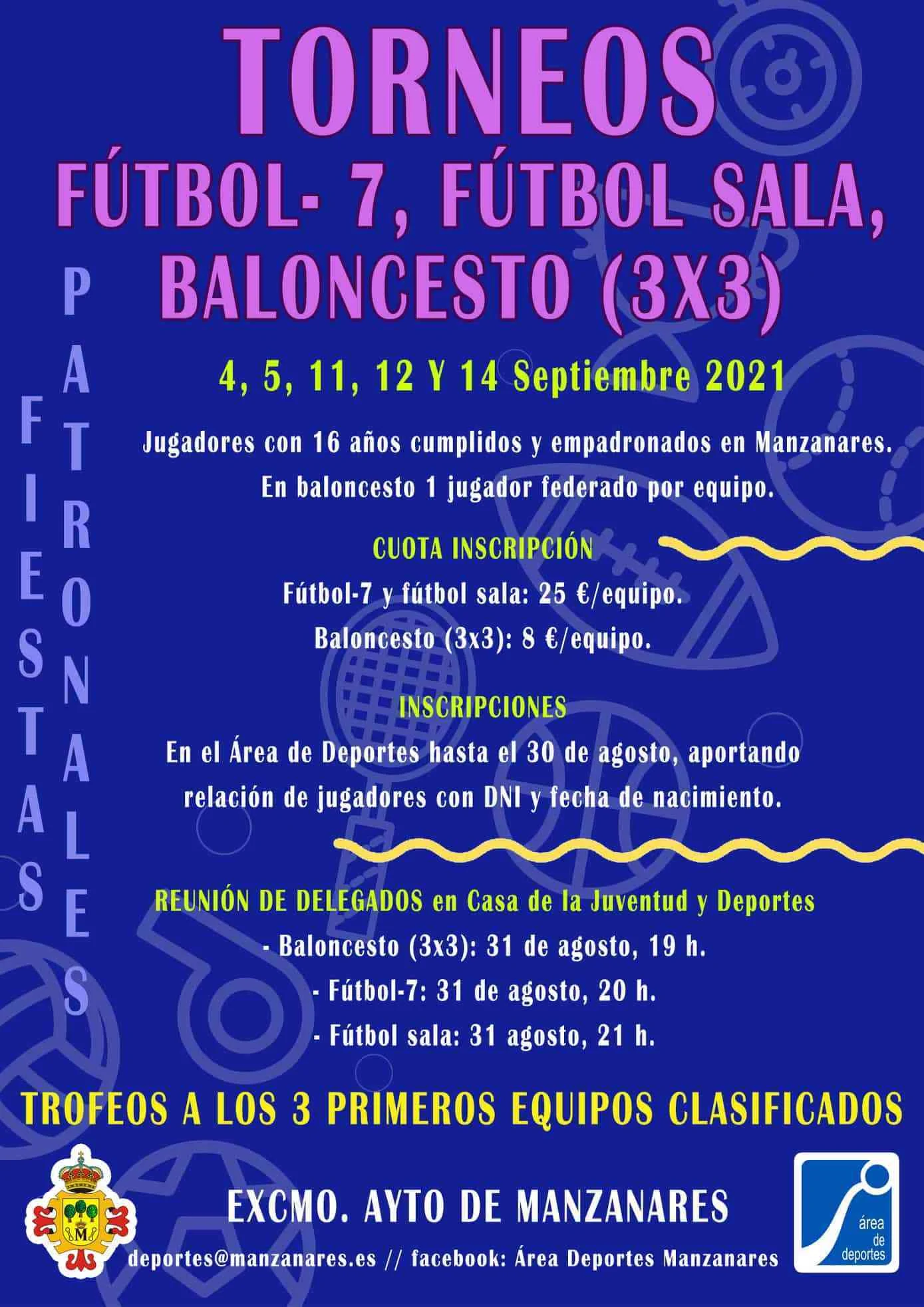 Deporte amateur regresa a Manzanares en celebración de las fiestas patronales