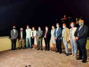 Caballero participó en la inauguración de la nueva iluminación artística del monumento del minero en Puertollano