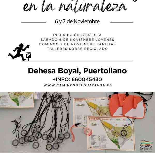 Orientación y reciclaje en la Naturaleza para jóvenes y familias de Puertollano el 6 y 7 de noviembre