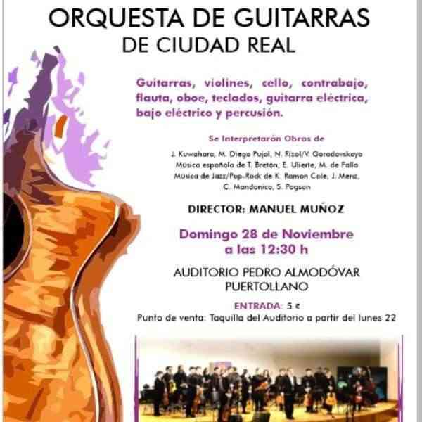 Concierto de la Orquesta de Guitarras de Ciudad Real este 28 de noviembre en el Auditorio Municipal de Puertollano