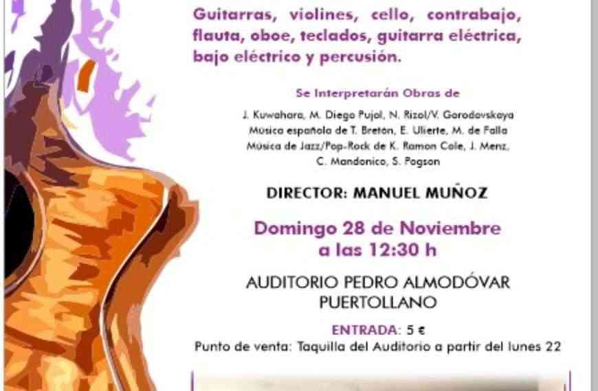 Concierto de la Orquesta de Guitarras de Ciudad Real este 28 de noviembre en el Auditorio Municipal de Puertollano