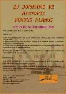IV jornadas de historia de Portus Planus en Puertollano el 27 y 28 de noviembre