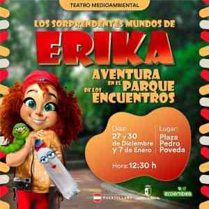 Aplazada la representación infantil de “Los mundos de Erika” programa para el 30 de diciembre en Puertollano