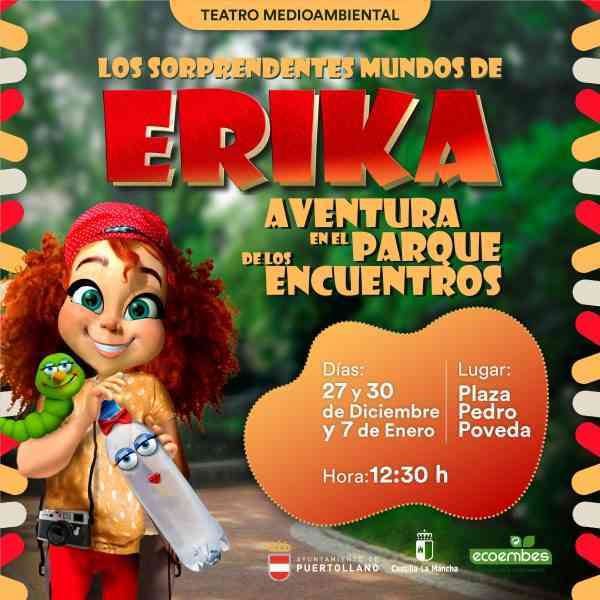 Aplazada la representación infantil de “Los mundos de Erika” programa para el 30 de diciembre en Puertollano