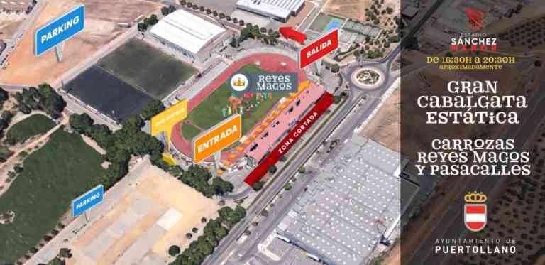 Cabalgata estática de Reyes Magos en Puertollano la tarde del 5 de enero