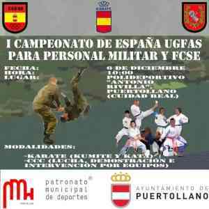I Campeonato de España UGFAS para personal militar y Fuerzas y Cuerpos de Seguridad del Estado el 6 de diciembre en Puertollano