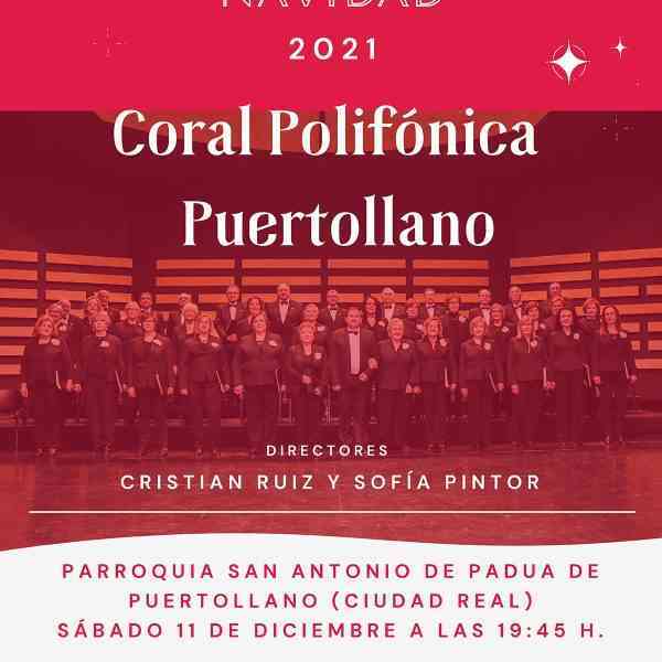 Concierto navideño de la Coral Polifónica de Puertollano este sábado 11 de diciembre