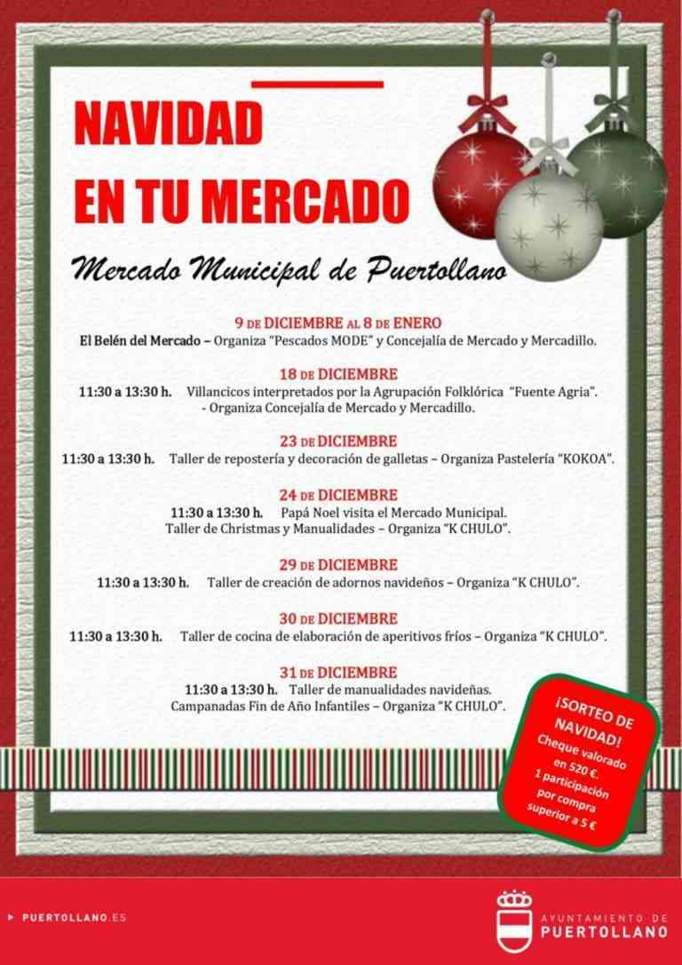“Navidad en tu mercado” en el Mercado Municipal de Puertollano del 9 de diciembre al 8 de enero