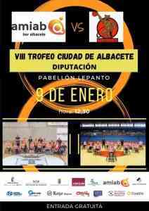 VIII Trofeo de baloncesto en silla de ruedas ‘Ciudad de Albacete-Diputación’ el 9 de enero en el Pabellón de la calle Lepanto