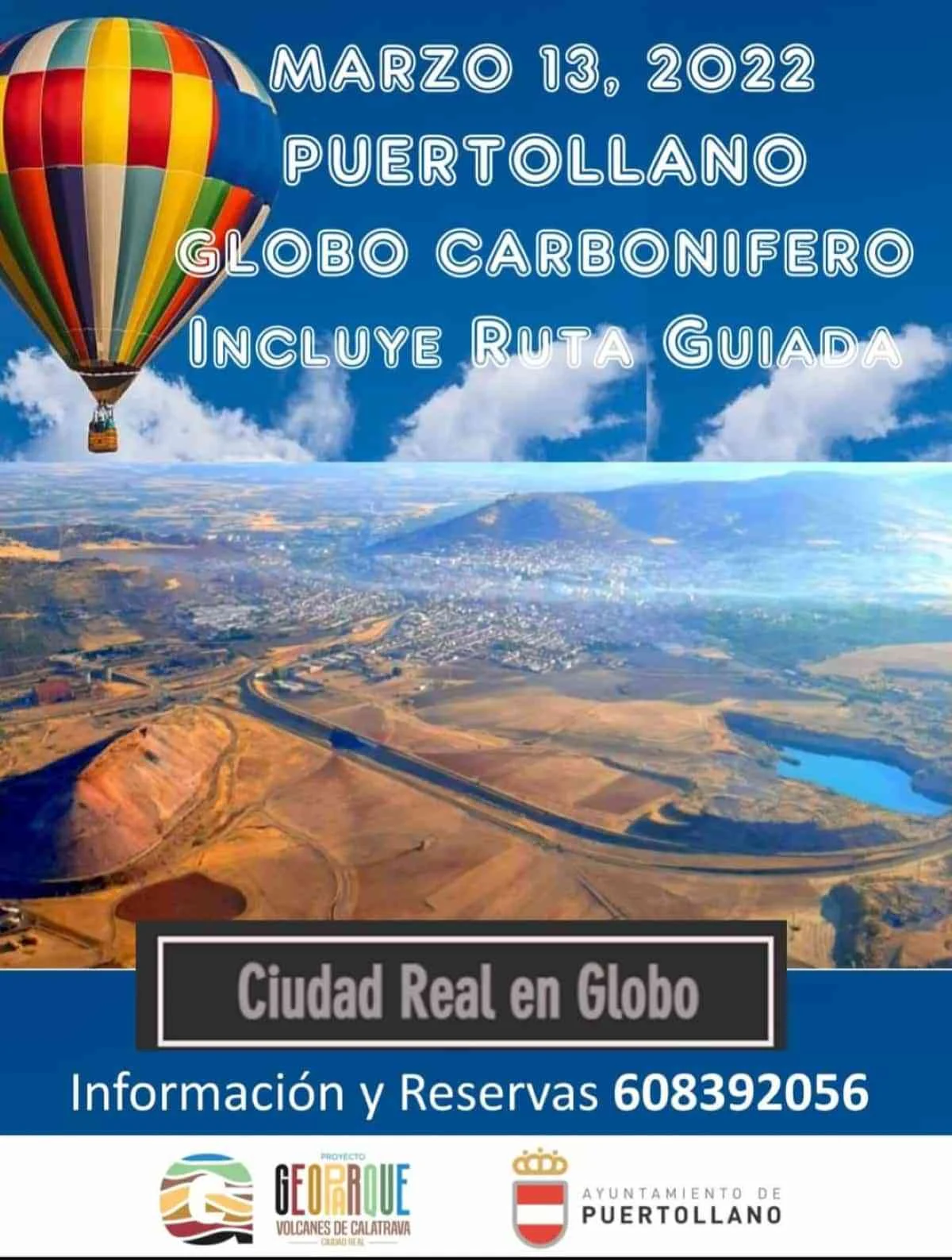 Rutas senderistas y viajes en globo para hacer turismo activo por el carbonífero de Puertollano