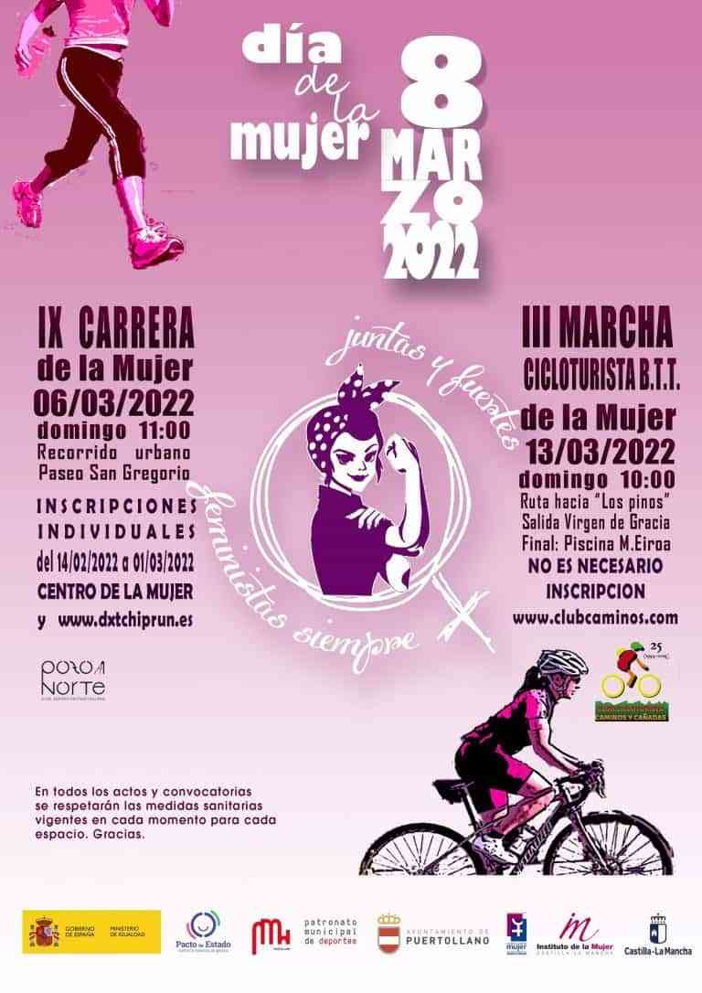 Abierta la inscripción para participar en la IX Carrera de la Mujer de Puertollano que se celebrará el 6 de marzo