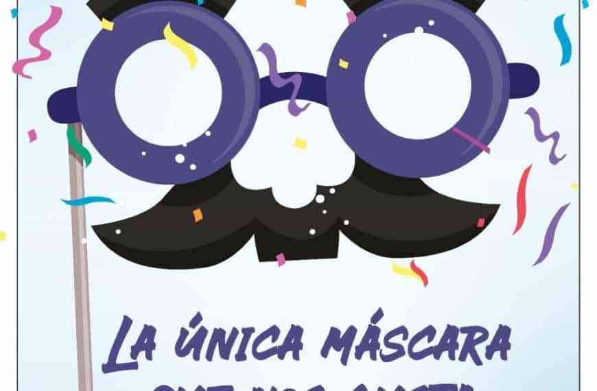 “La única máscara que nos gusta” es el lema del cartel oficial del Carnaval de Puertollano 2022