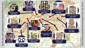 Ruta transmanchega de los carnavales y el calendario 2022