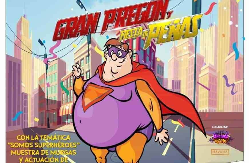 Un simpático superhéroe puertollanero anunciará la llegada del carnaval 2022 este sábado 26 de febrero