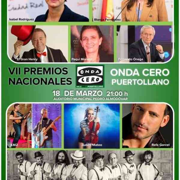 VII Edición de los Premios Nacionales de Onda Cero Puertollano el próximo 18 de marzo en el auditorio municipal