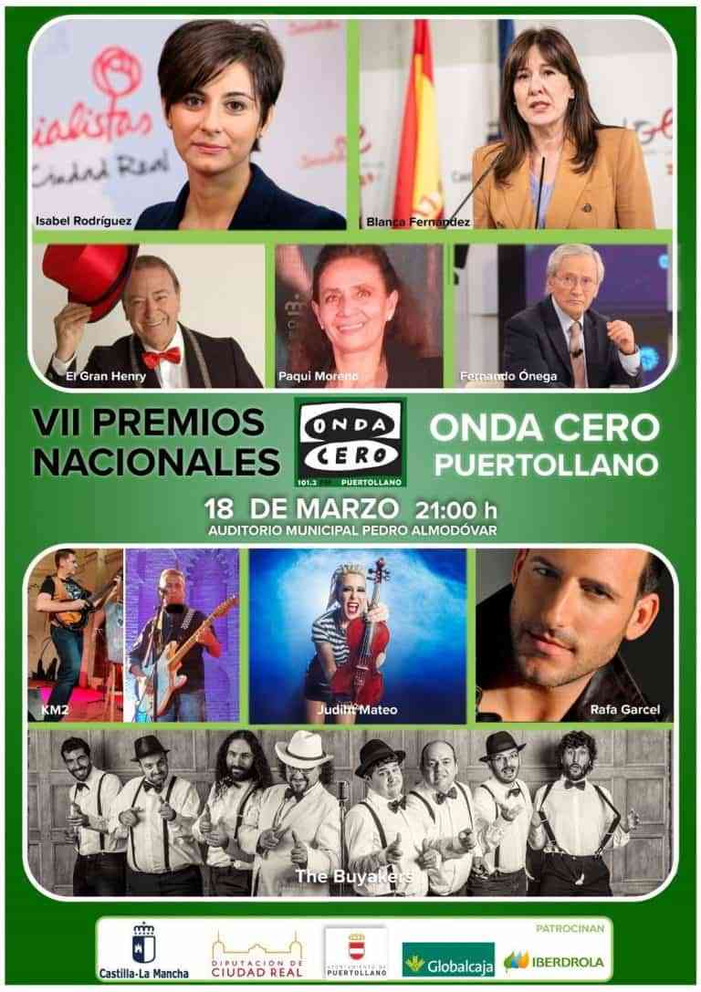 VII Edición de los Premios Nacionales de Onda Cero Puertollano el próximo 18 de marzo en el auditorio municipal