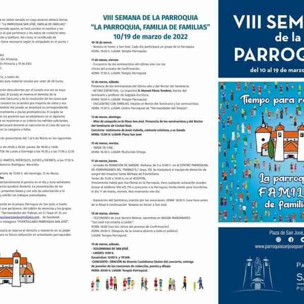 VIII Semana de la Parroquia de San José de Puertollano del 10 al 19 de marzo