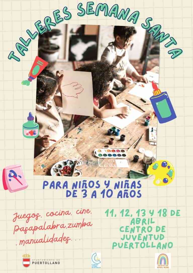 Talleres de Semana Santa para niños y niñas de entre 3 y 10 años en el Centro de Juventud de Puertollano