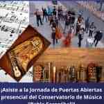 Jornada de puertas abiertas en el Conservatorio de Música Pablo Sorozábal de Puertollano para futuros alumnos el 2 de mayo