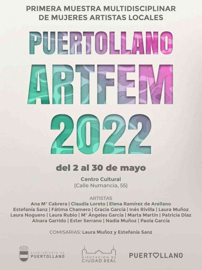 Primera Muestra Multidisciplinar de Arte Femenino “Artfem” del 2 al 30 de mayo con artistas de Puertollano