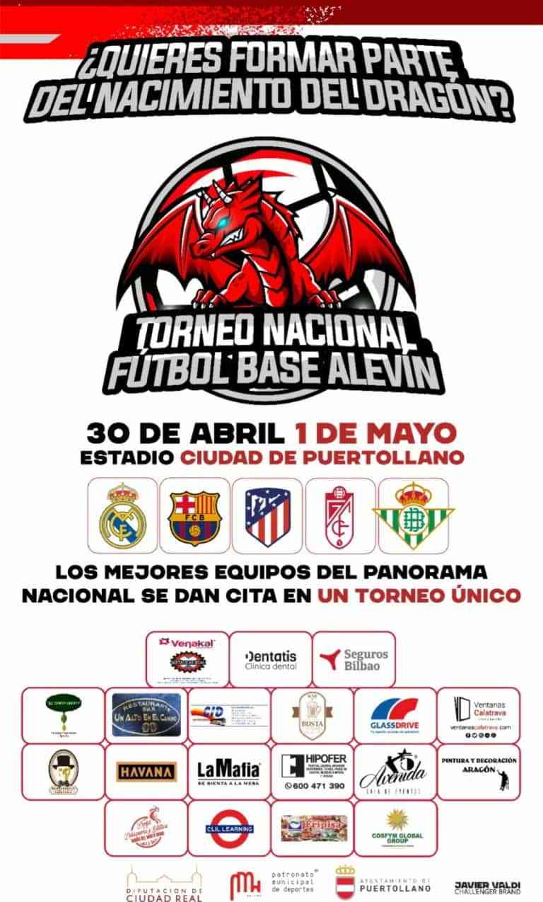 Torneo Nacional Fútbol Base Alevín en Puertollano el fin de semana de feria del 30 de abril al 1 de mayo
