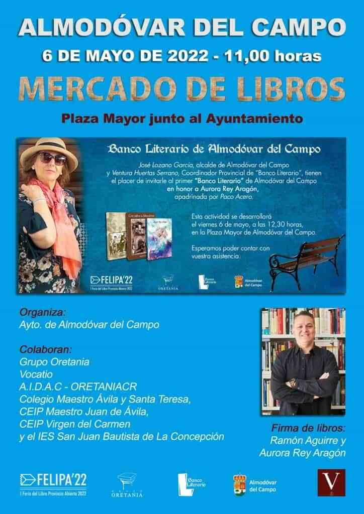 El viernes día 6 de mayo, se nombrará ‘Banco Literario’ de Almodóvar del Campo a la escritora Aurora Rey