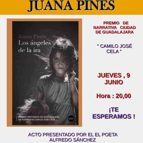 Presentarán el libro “Los ángeles de la ira” de Juana Pinés el 9 de junio en la Biblioteca Municipal de Miguelturra