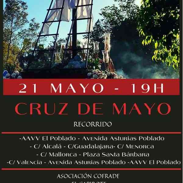 Por las calles del barrio El Poblado de Puertollano pasará este 21 de mayo la Cruz de Mayo de la Asociación Cofrade “El Capirote”