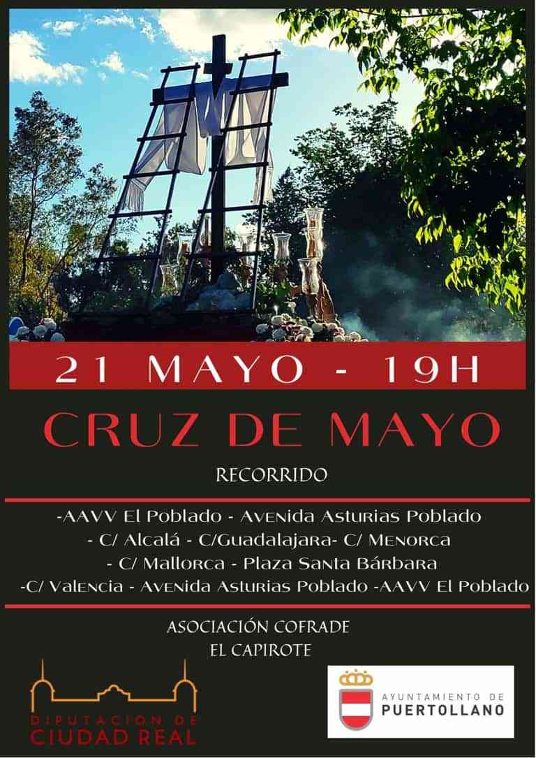 Por las calles del barrio El Poblado de Puertollano pasará este 21 de mayo la Cruz de Mayo de la Asociación Cofrade “El Capirote”