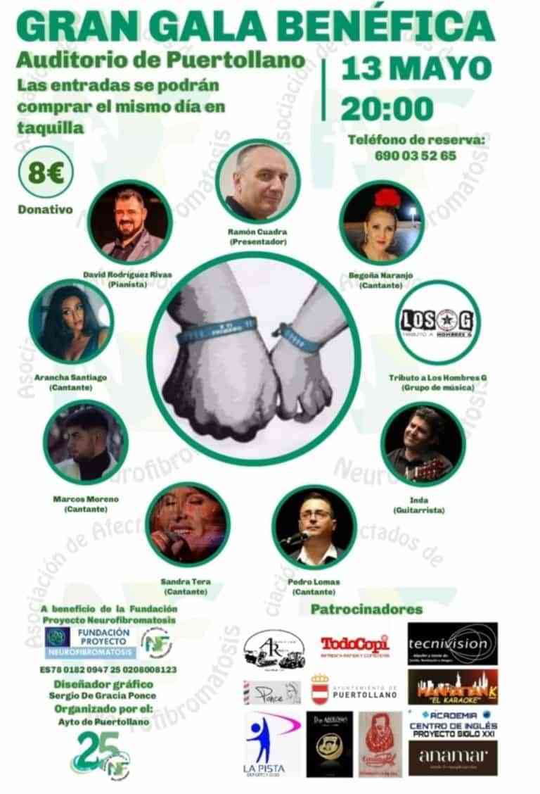 Gala a beneficio de la Fundación proyecto Neurofibromatosis el viernes 13 de mayo en el Auditorio Municipal de Puertollano