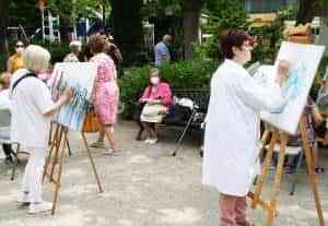 Jornada de pintura al aire libre de la Asociación de Vecinos Centro Sur de Puertollano