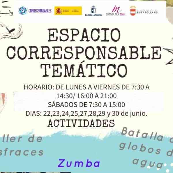 Ampliación del Plan Corresponsables de Puertollano para dar cobertura a las familias los días no lectivos del 22 al 30 de junio