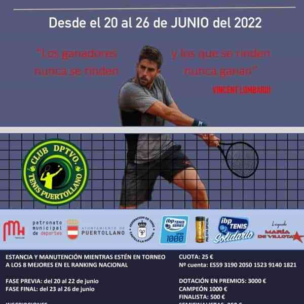 V Torneo Internacional de Tenis Masculino Absoluto “Santo Voto” del 20 al 26 de junio en Puertollano