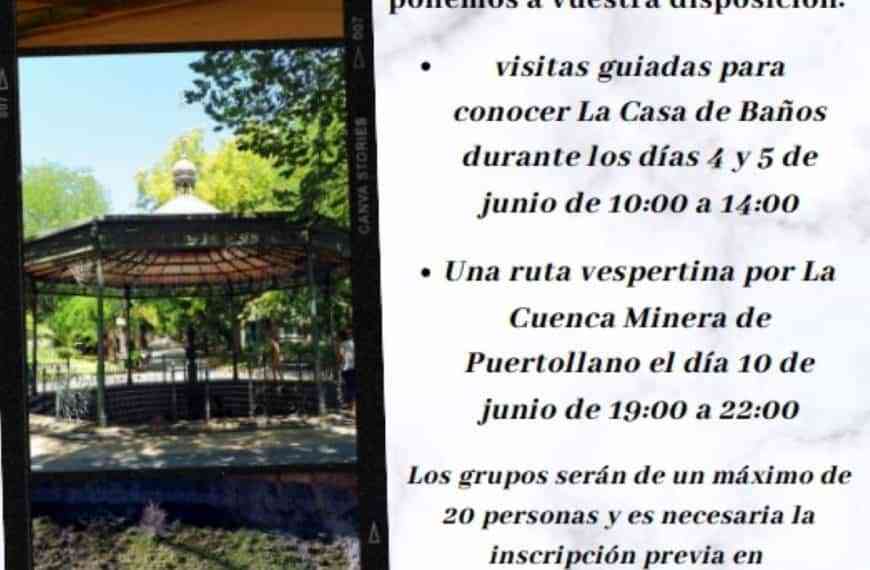 Visitas guiadas al antiguo balneario de la Casa de Baños en Puertollano los días 4 y 5 de junio
