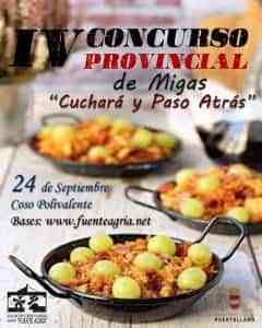 IV concurso provincial de migas “Cuchará y paso atrás” el 24 de septiembre en el Coso Polivalente de Puertollano