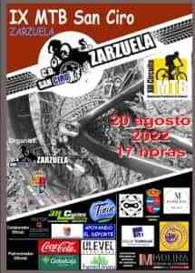 IX MTB San Ciro – Zarzuela el 20 de agosto a las 17 horas con apoyo de la Diputación de Cuenca
