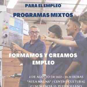 Jornada informativa de formación profesional sobre los Programas Mixtos en el centro cultural de Puertollano el 4 de agosto
