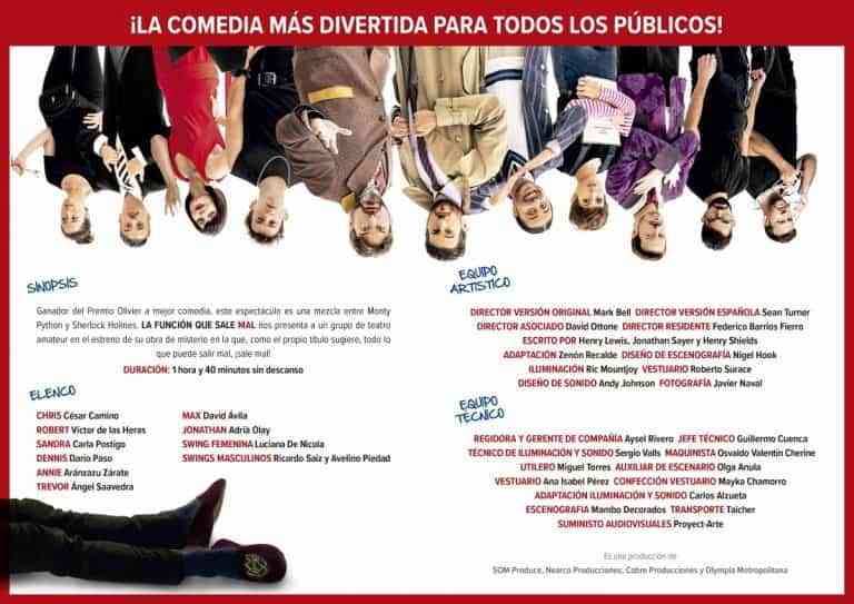 Divertida puesta en escena: ‘La función que sale mal’ el 17 de septiembre en el Auditorio de Puertollano con patrocinio de Repsol