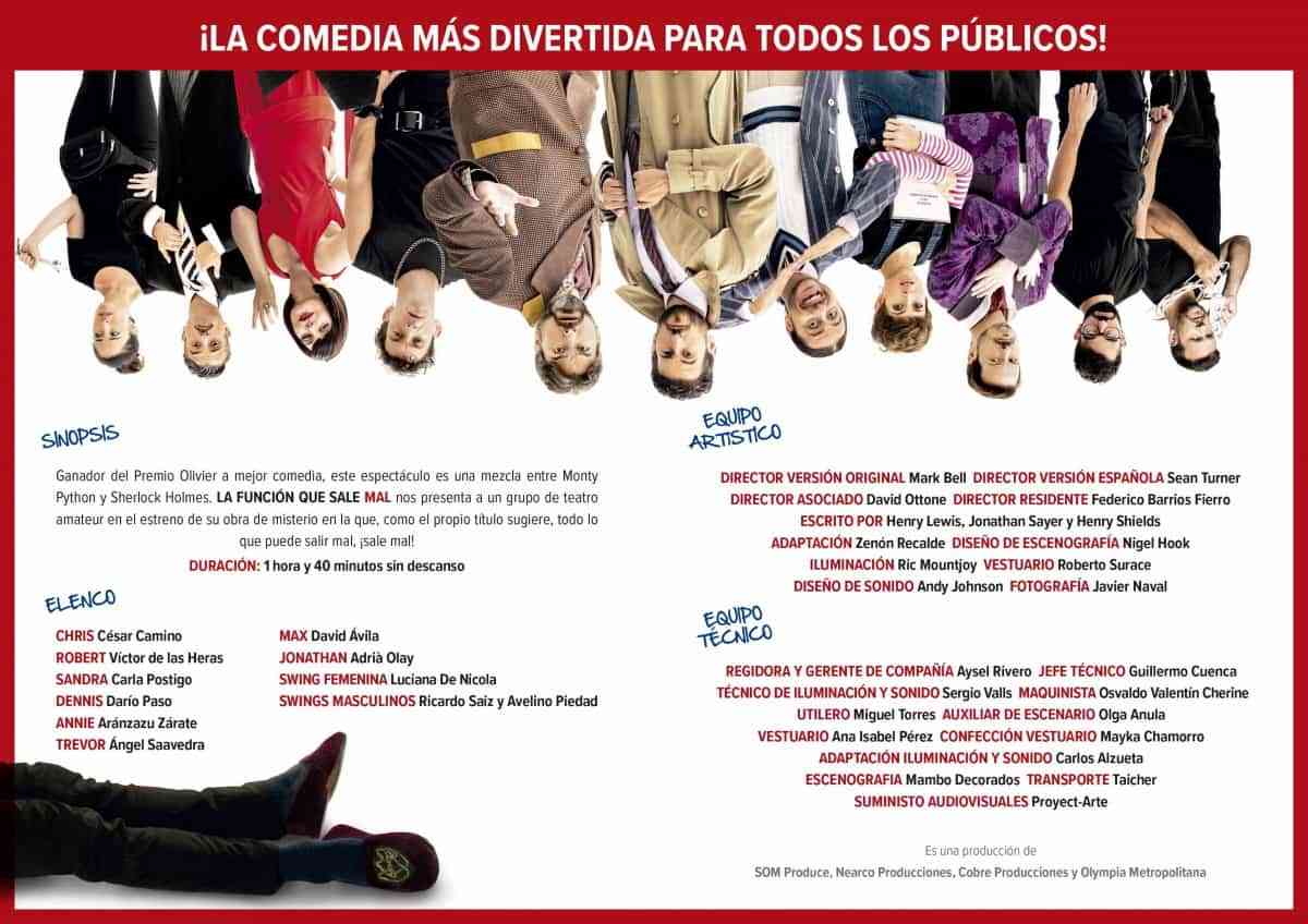 Divertida puesta en escena: ‘La función que sale mal’ el 17 de septiembre en el Auditorio de Puertollano con patrocinio de Repsol