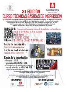 XI Curso de Técnicas Básicas de Inspección organizado por Arquicma del 23 de septiembre al 11 de octubre en Puertollano