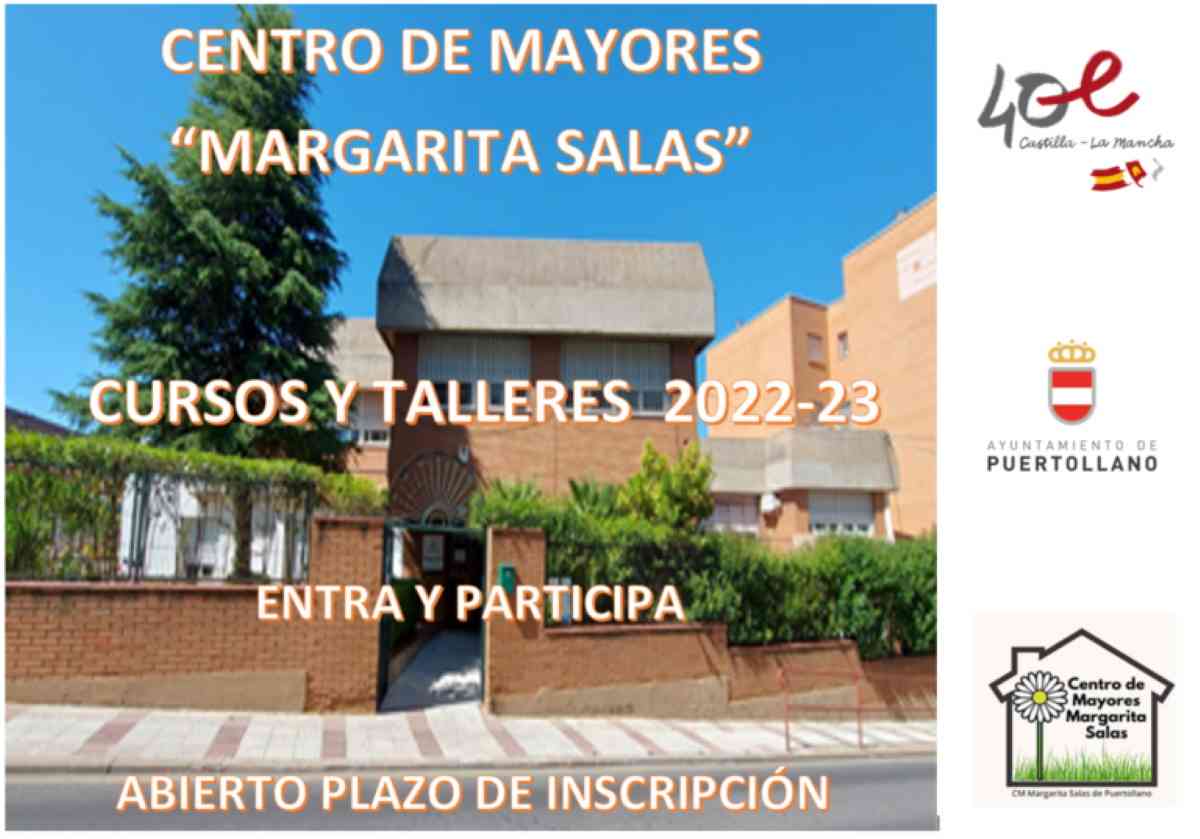 Cursos y talleres del Centro de Mayores ´Margarita Salas´ de Puertollano para este curso 2022-23