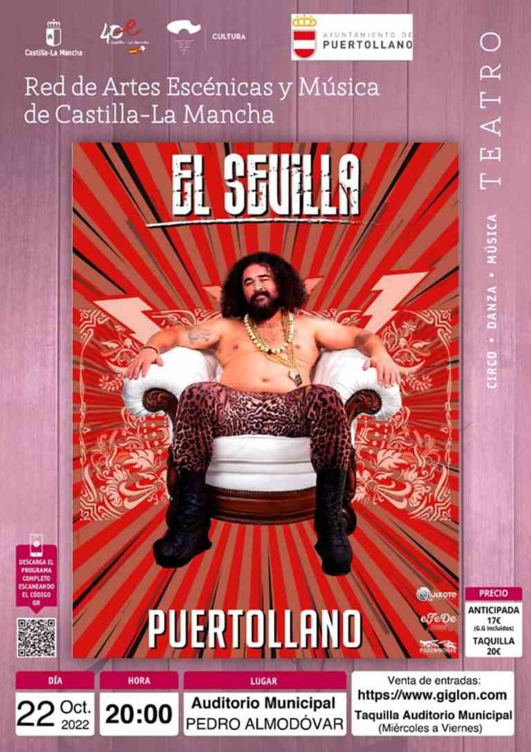Teatro monólogo: “La vida es Rockanroll”, a cargo de “El Sevilla” el 22 de octubre en el Auditorio Pedro Almodóvar de Puertollano