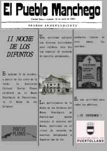 II Noche de los Difuntos gratuita en la tarde-noche del 31 de octubre en el Museo Etnológico de Puertollano
