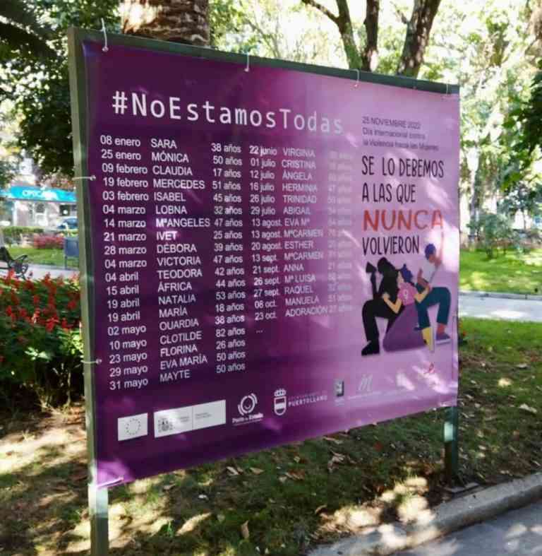 Actividades del 25 de noviembre arrancan el próximo jueves en Puertollano en donde además se instalarán 11 bancos urbanos por la igualdad